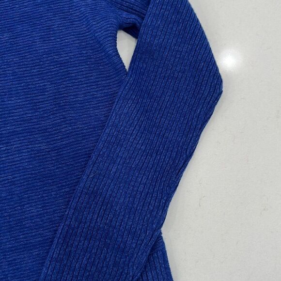 Cobalt Blue Sweater Poetry Chunky Knit Zip Up Sweater with Pockets - Picture 5 of 12